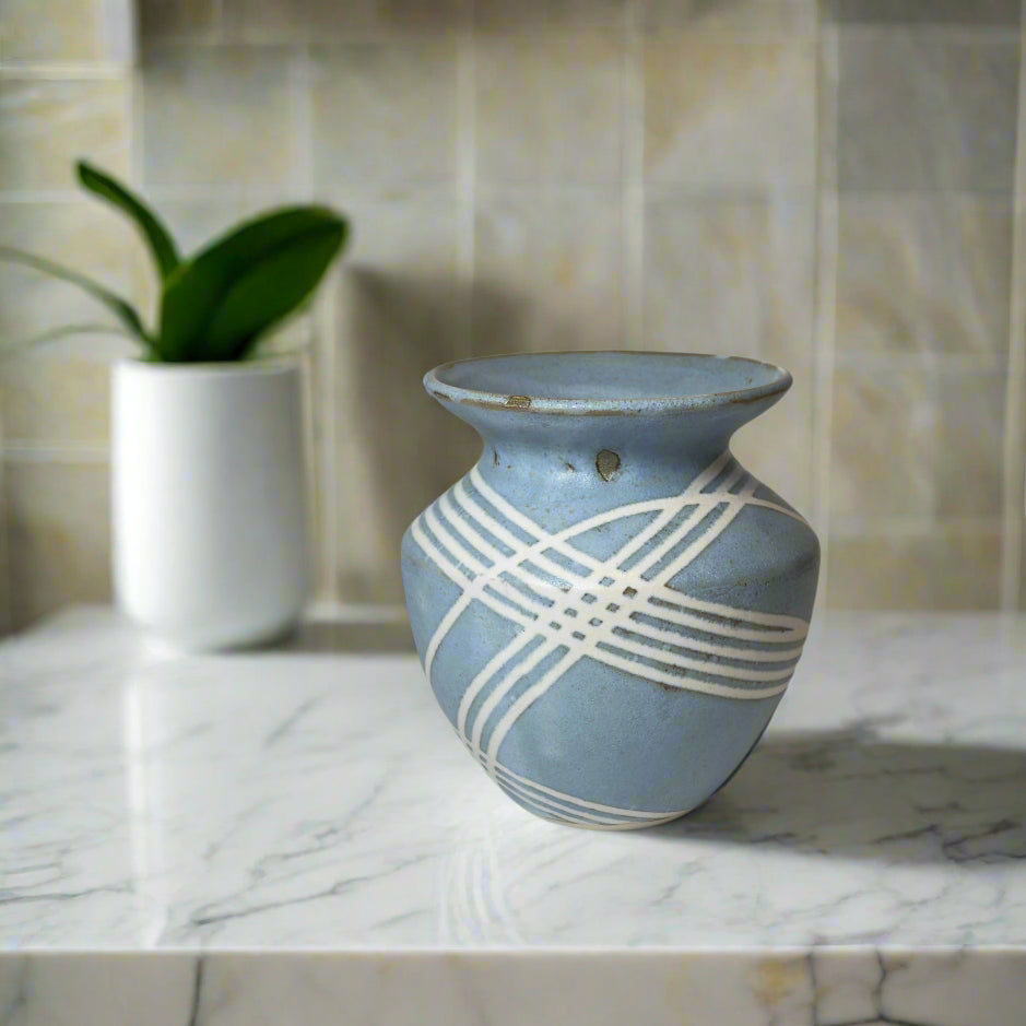 Vase 1: Matte Blue Collection
